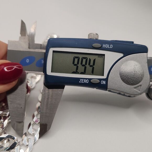 925 sterling silver cuban necklace 28" B - Picture 5 of 6